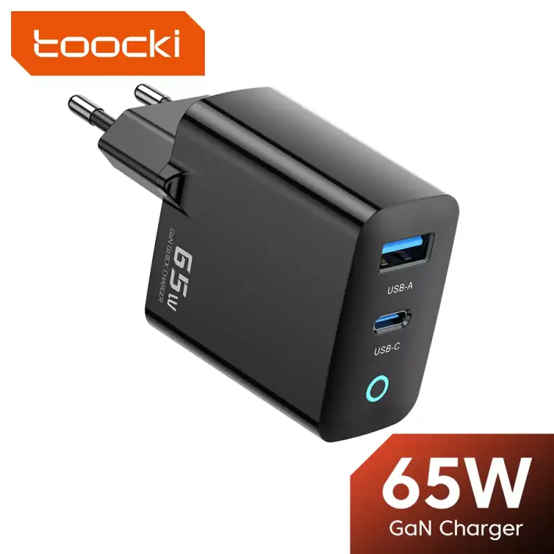 Cargador rápido GaN Toocki 65W Cargador rápido GaN Toocki 65W