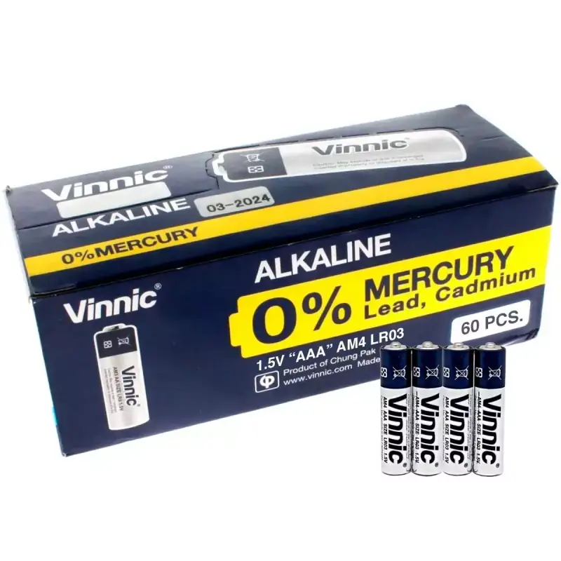 Pack de 60 Pilas Alcalinas AAA Vinnic Pack de 60 Pilas Alcalinas AAA Vinnic