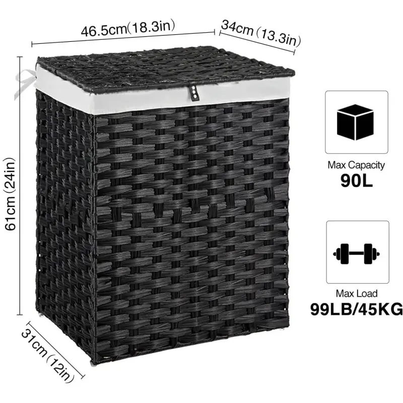 Cesto ropa sucia con tapa 90L Cesto ropa sucia con tapa 90L