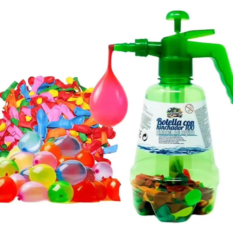Botella de agua con presión + 500 globos de agua Botella de agua con presión + 500 globos de agua