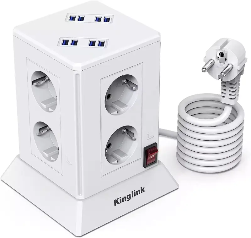 Regleta Vertical 8 Enchufes + 8 USB Regleta Vertical 8 Enchufes + 8 USB