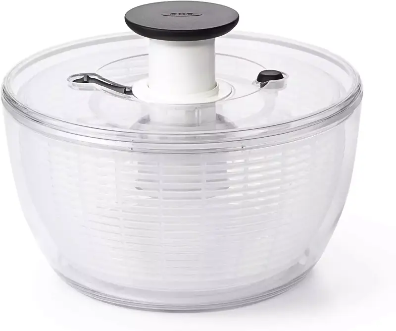 Centrifugadora y escurridor transparente para ensaladas y verduras OXO Centrifugadora y escurridor transparente para ensaladas y verduras OXO