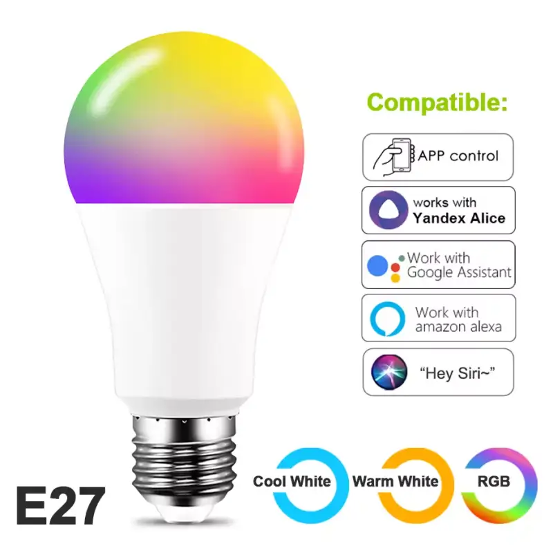 Bombilla LED RGB con WIFI E27 9W Bombilla LED RGB con WIFI E27 9W