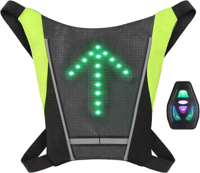 Chaleco de señal de Giro LED + Control Remoto Chaleco de señal de Giro LED + Control Remoto