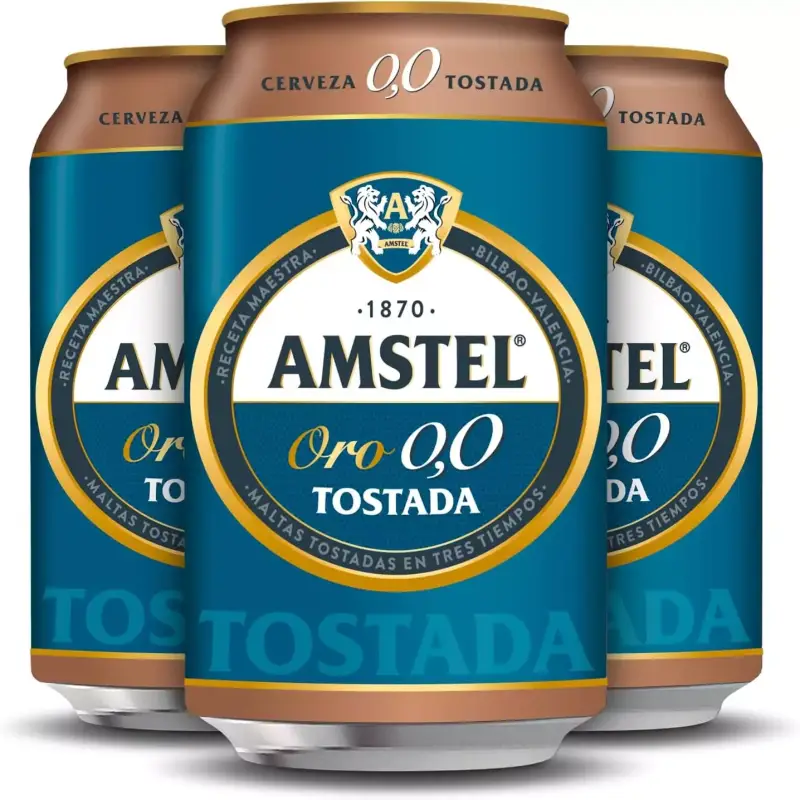 24x33cl Lata Cerveza Tostada Sin alcohol Amstel Oro 0,0 24x33cl Lata Cerveza Tostada Sin alcohol Amstel Oro 0,0