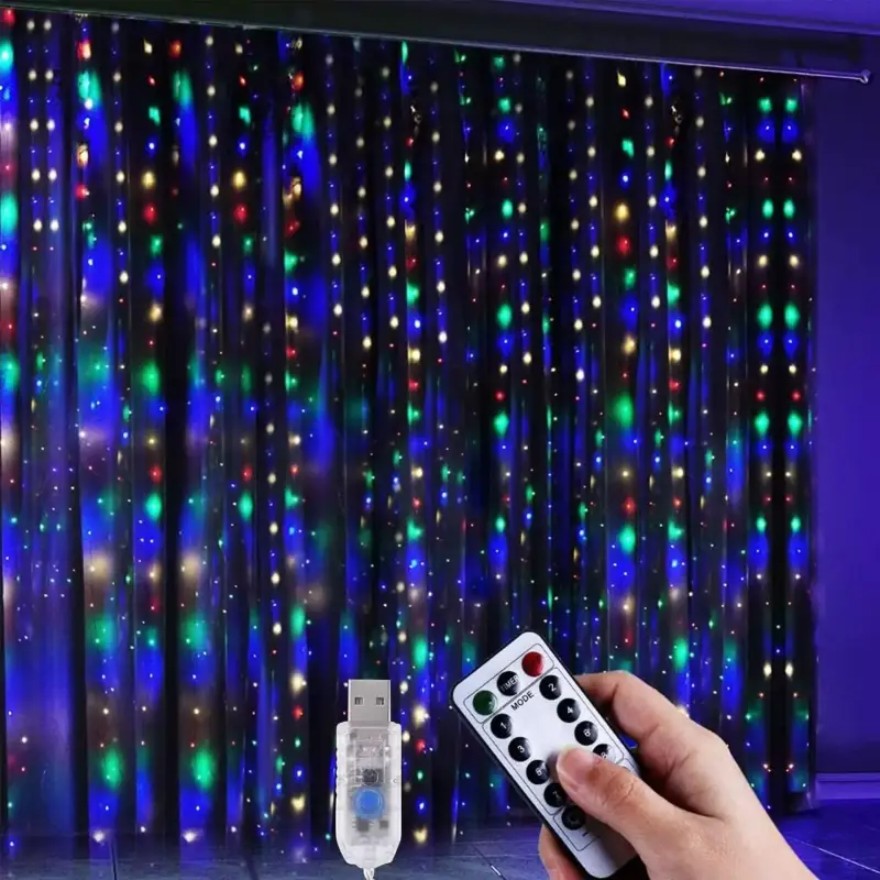 Cortina de luz USB LED 320 bombillas Cortina de luz USB LED 320 bombillas