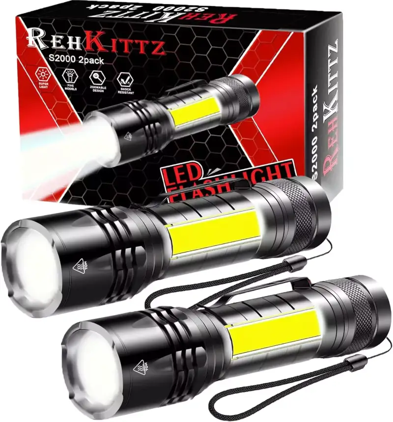 2x Linterna LED Rehkittz 2000lm 2x Linterna LED Rehkittz 2000lm