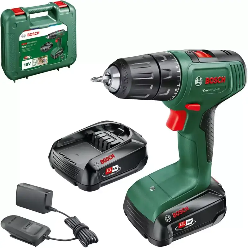 Atornillador Bosch EasyDrill 18V-40 con 2 baterías 2,0.Ah Atornillador Bosch EasyDrill 18V-40 con 2 baterías 2,0.Ah