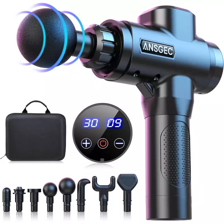 Pistola de Masaje Muscular Ansgec + 8 Cabezales Pistola de Masaje Muscular Ansgec + 8 Cabezales