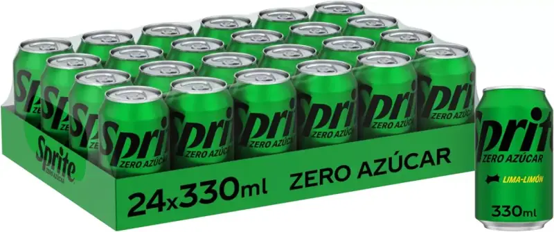 Pack 24 Latas Sprite Sin Azúcar 330ml Pack 24 Latas Sprite Sin Azúcar 330ml