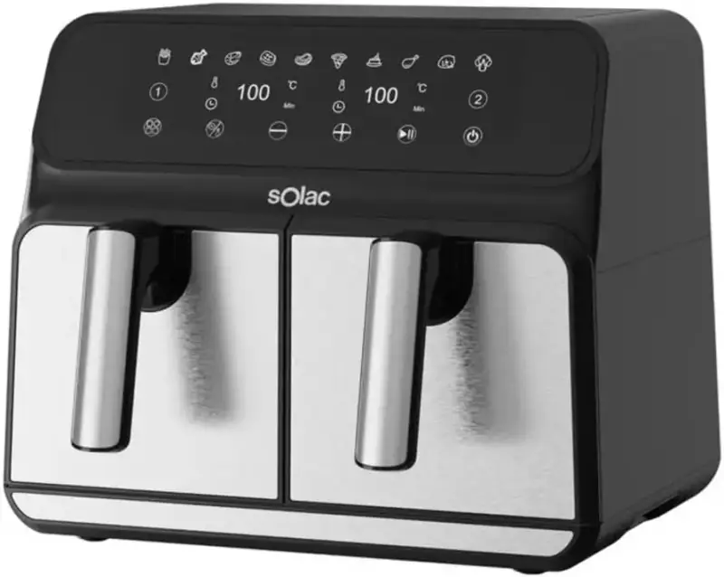 Freidora de Aire Doble Solac 8L 1700W Freidora de Aire Doble Solac 8L 1700W