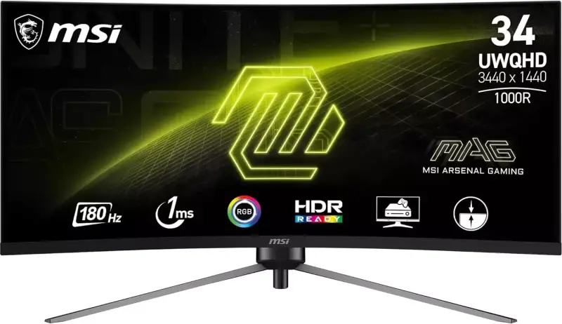 Monitor Curvo Gaming MSI 34" UWQHD 180Hz 1ms Monitor Curvo Gaming MSI 34" UWQHD 180Hz 1ms