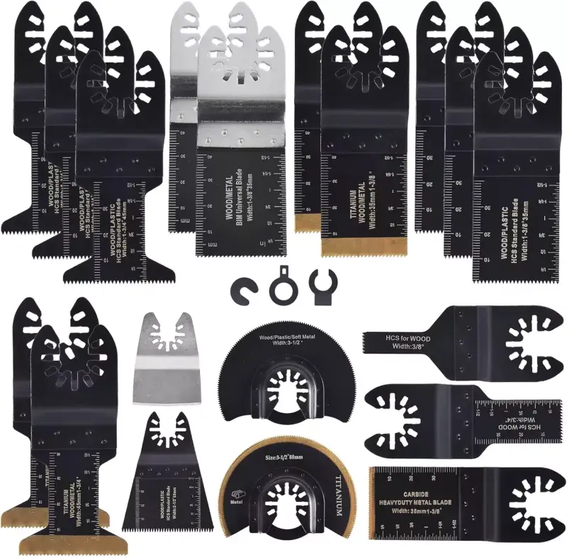 Pack 22 piezas Hojas de sierra oscilante Multiusos Pack 22 piezas Hojas de sierra oscilante Multiusos