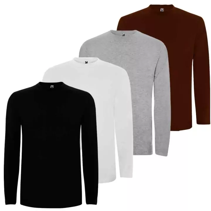 Pack 4 camisetas de manga larga Roly Pack 4 camisetas de manga larga Roly