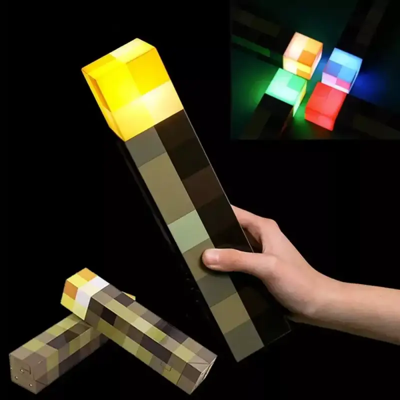 Lámpara de antorcha Brownstone de Minecraft Lámpara de antorcha Brownstone de Minecraft