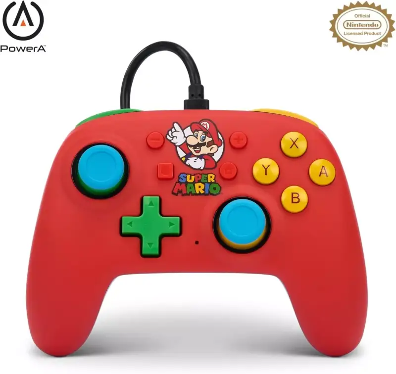 Mando PowerA Nano con cable para Nintendo Switch Mario Medley Mando PowerA Nano con cable para Nintendo Switch Mario Medley