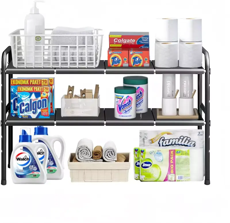 Estante expandible 2 niveles para cocina Estante expandible 2 niveles para cocina