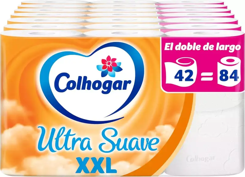 42 Rollos Papel Higiénico Colhogar Doble Ultra Suave XXL 42 Rollos Papel Higiénico Colhogar Doble Ultra Suave XXL
