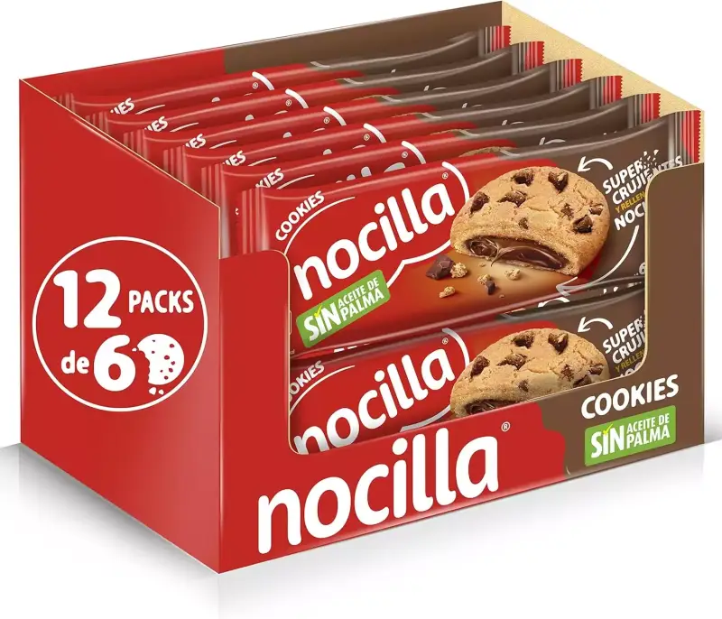 12 paquetes de Nocilla Cookies de 6 uds 12 paquetes de Nocilla Cookies de 6 uds