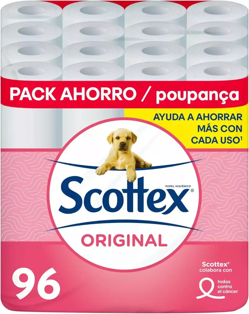 96 Rollos de Papel Higiénico Scottex Original 96 Rollos de Papel Higiénico Scottex Original