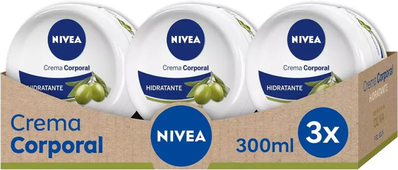 3x 300ml Nivea crema corporal con aceite de oliva 3x 300ml Nivea crema corporal con aceite de oliva