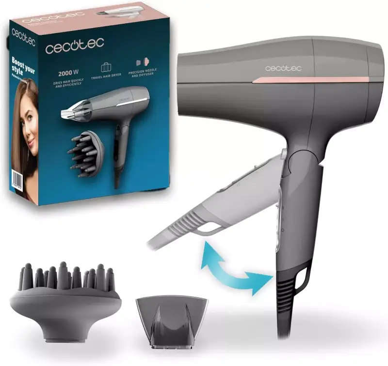 Secador de Pelo de Viaje Cecotec IoniCare Power&Go 2000W Secador de Pelo de Viaje Cecotec IoniCare Power&Go 2000W
