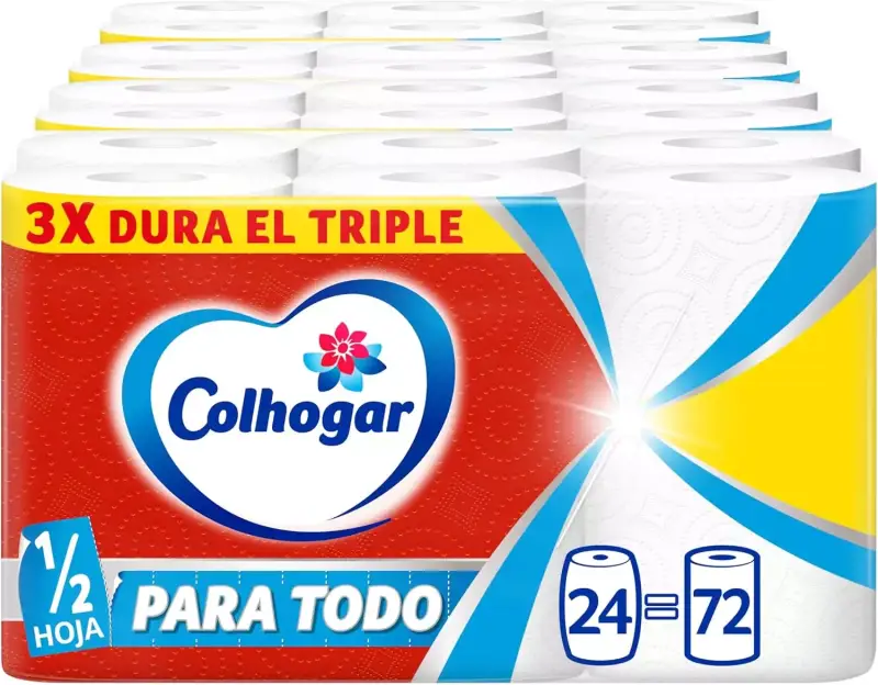 24 Rollos XXL Papel Cocina Adapat Colhogar 24 Rollos XXL Papel Cocina Adapat Colhogar