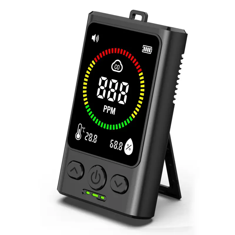 Monitor Portátil CO2 con Alarma de Concentración de Monóxido Monitor Portátil CO2 con Alarma de Concentración de Monóxido