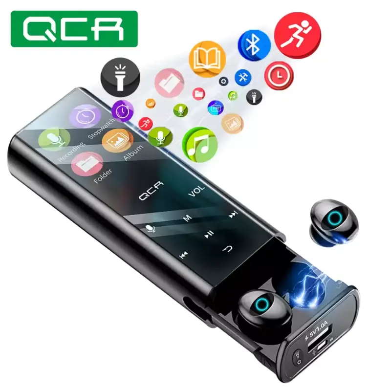 MP3 + Powerbank + Auriculares inalámbricos QCR MP3 + Powerbank + Auriculares inalámbricos QCR