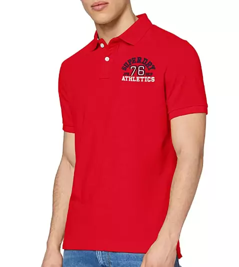 Camiseta Superdry Classic Superstate S/S Polo Hombre Roja Camiseta Superdry Classic Superstate S/S Polo Hombre Roja