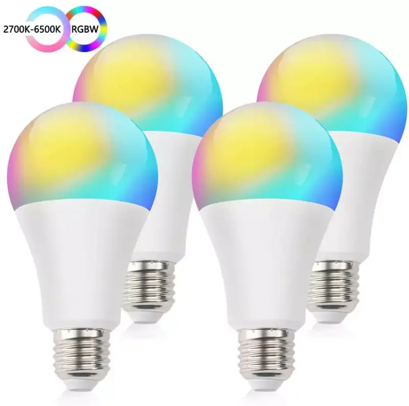 Pack de 4 bombillas LED RGB de 60w Pack de 4 bombillas LED RGB de 60w