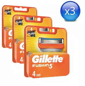 Pack 12 Unidades Gillette Fusion 5 Cuchillas De Afeitar Pack 12 Unidades Gillette Fusion 5 Cuchillas De Afeitar
