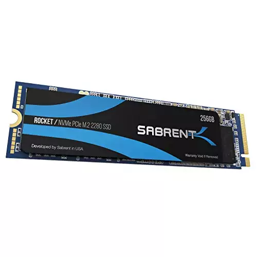 Sabrent 256GB Rocket NVMe PCIe M.2 2280 SSD Sabrent 256GB Rocket NVMe PCIe M.2 2280 SSD