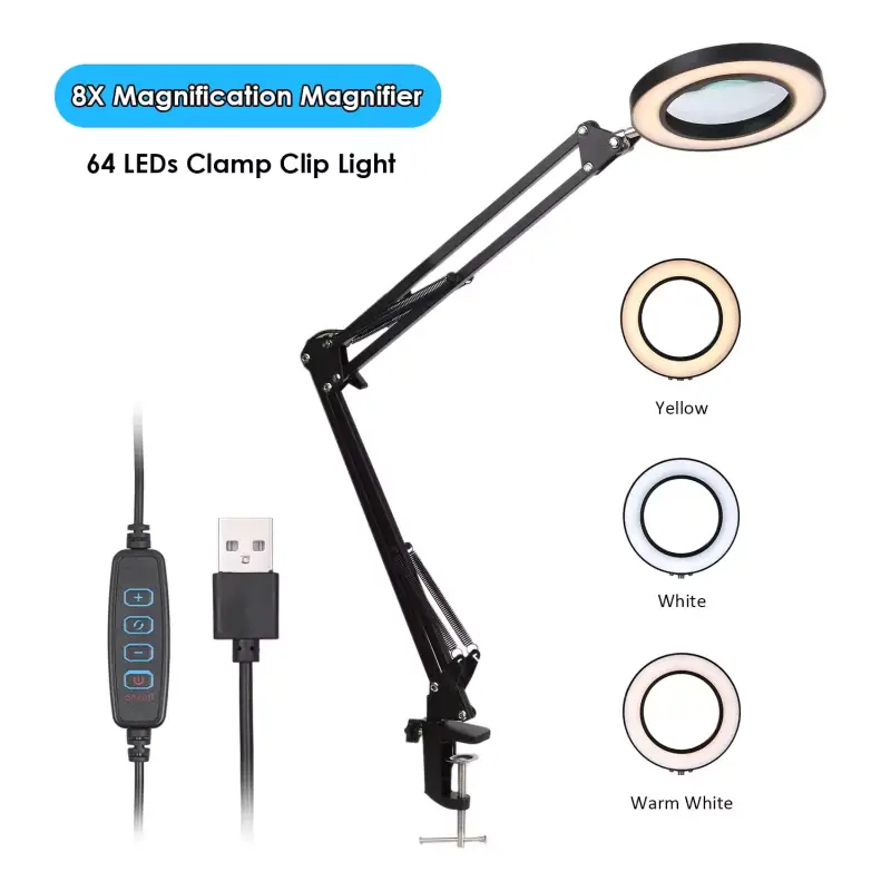 Lupa LED USB con 8 aumentos Lupa LED USB con 8 aumentos