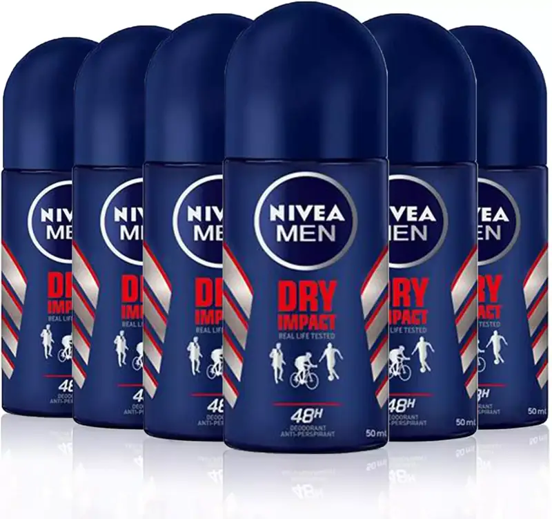 6 x 50 ml Desodorante Nivea Men Dry Impact Roll-on 6 x 50 ml Desodorante Nivea Men Dry Impact Roll-on