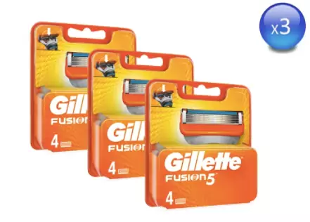 Pack 3 Gillette Fusion 5 Cuchillas de afeitar Pack 3 Gillette Fusion 5 Cuchillas de afeitar