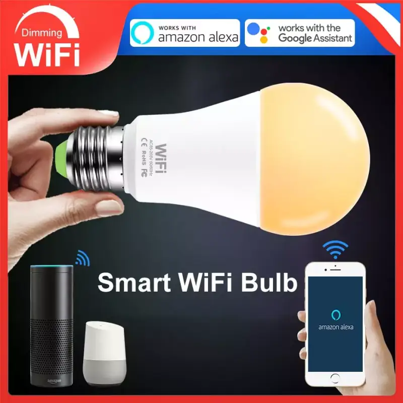 Bombilla Inteligente WiFi LED E27 15W Bombilla Inteligente WiFi LED E27 15W