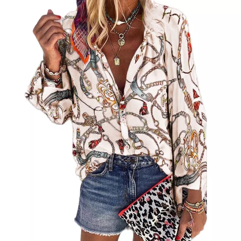 Blusa ancha con cadenas estilo versace Blusa ancha con cadenas estilo versace