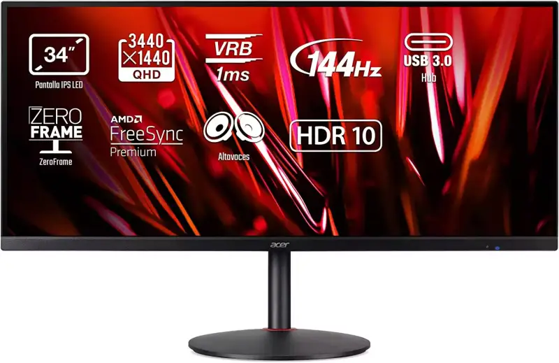 Monitor Ultrawide 34" Acer XV340CKP Gaming QHD 144Hz Monitor Ultrawide 34" Acer XV340CKP Gaming QHD 144Hz