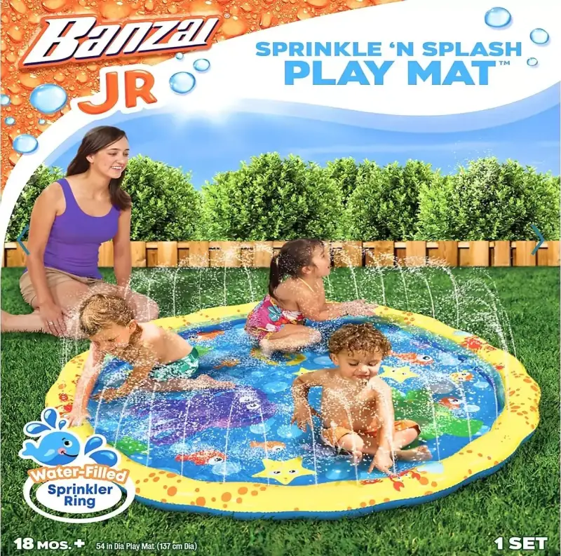 BANZAI Piscina Infantil para jardín con aspersor BANZAI Piscina Infantil para jardín con aspersor