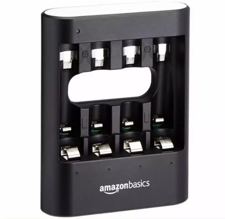 Cargador de pilas USB rápido AmazonBasics Cargador de pilas USB rápido AmazonBasics