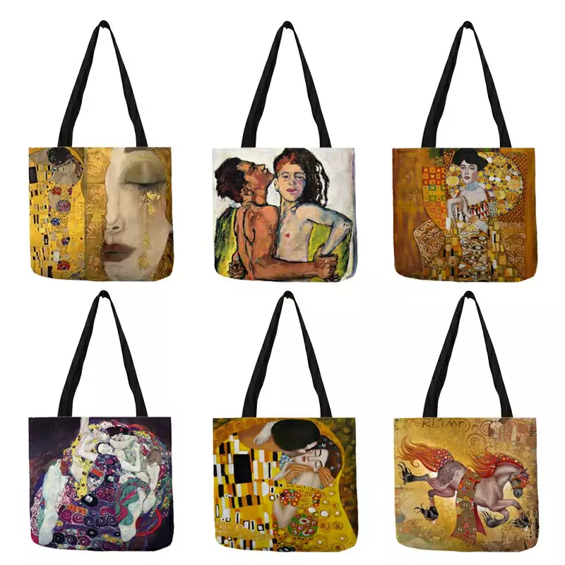 Bolso de mano de lino para mujer Bolso de mano de lino para mujer