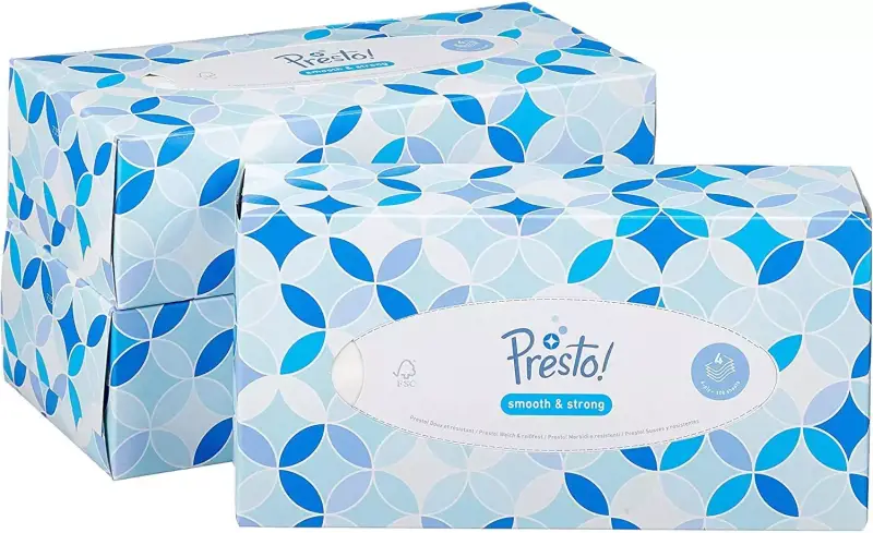 Pack 12x 100 pañuelos desechables Presto! Pack 12x 100 pañuelos desechables Presto!