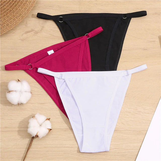 Pack 3 Bragas de algodón para mujer Pack 3 Bragas de algodón para mujer