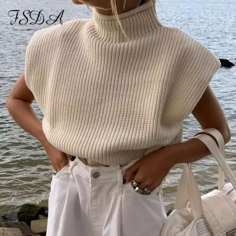 Jersey de Punto con cuello alto Jersey de Punto con cuello alto
