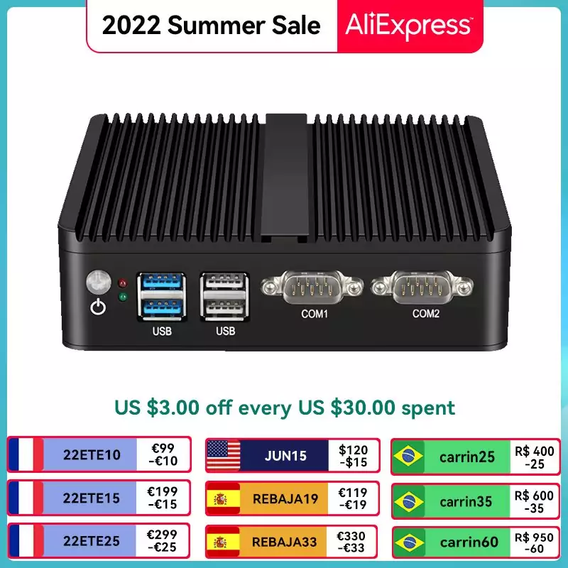 Mini PC Industrial Celeron J4125 Mini PC Industrial Celeron J4125