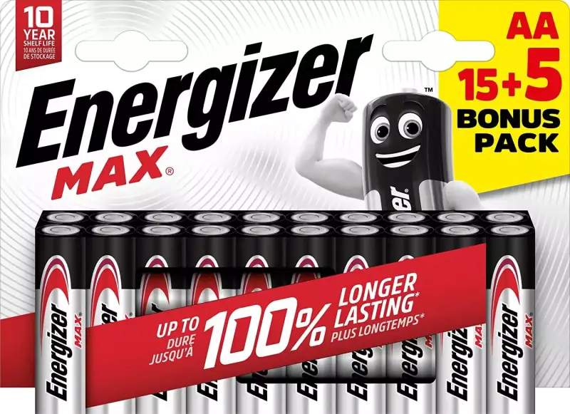 Pack de 15+5 Pilas AA Energizer Max Pack de 15+5 Pilas AA Energizer Max
