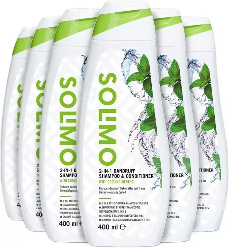 Pack 6x Champú y acondicionador anticaspa 2 en 1 Pack 6x Champú y acondicionador anticaspa 2 en 1