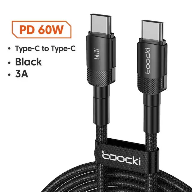 Cable USB tipo C a USB tipo C 0.5M 60W Cable USB tipo C a USB tipo C 0.5M 60W