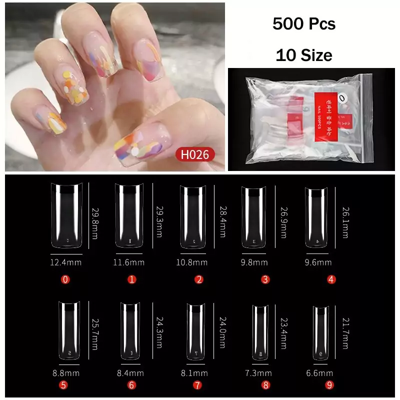 500 uñas postizas en 10 tamaños 500 uñas postizas en 10 tamaños